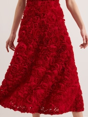 Phase Eight Red Angeline Midaxi Dress - Image 6 of 7