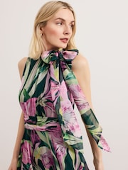Phase Eight Green Lucinda Print Dress - Image 4 of 7
