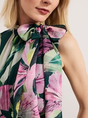 Phase Eight Green Lucinda Print Dress - Image 5 of 7