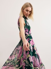 Phase Eight Green Lucinda Print Dress - Image 6 of 7