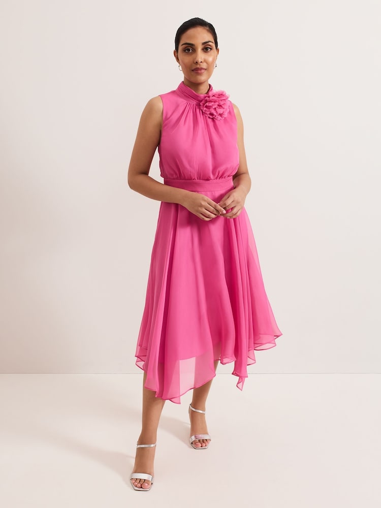 Phase Eight Pink Petite Lucinda Dress - Image 1 of 6 Phase Eight Pink Petite Lucinda Dress - Image 1 of 6