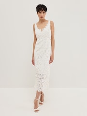 Phase Eight White Gracie Midi Dress - Image 1 of 7