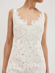 Phase Eight White Gracie Midi Dress - Image 5 of 7