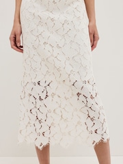Phase Eight White Gracie Midi Dress - Image 6 of 7