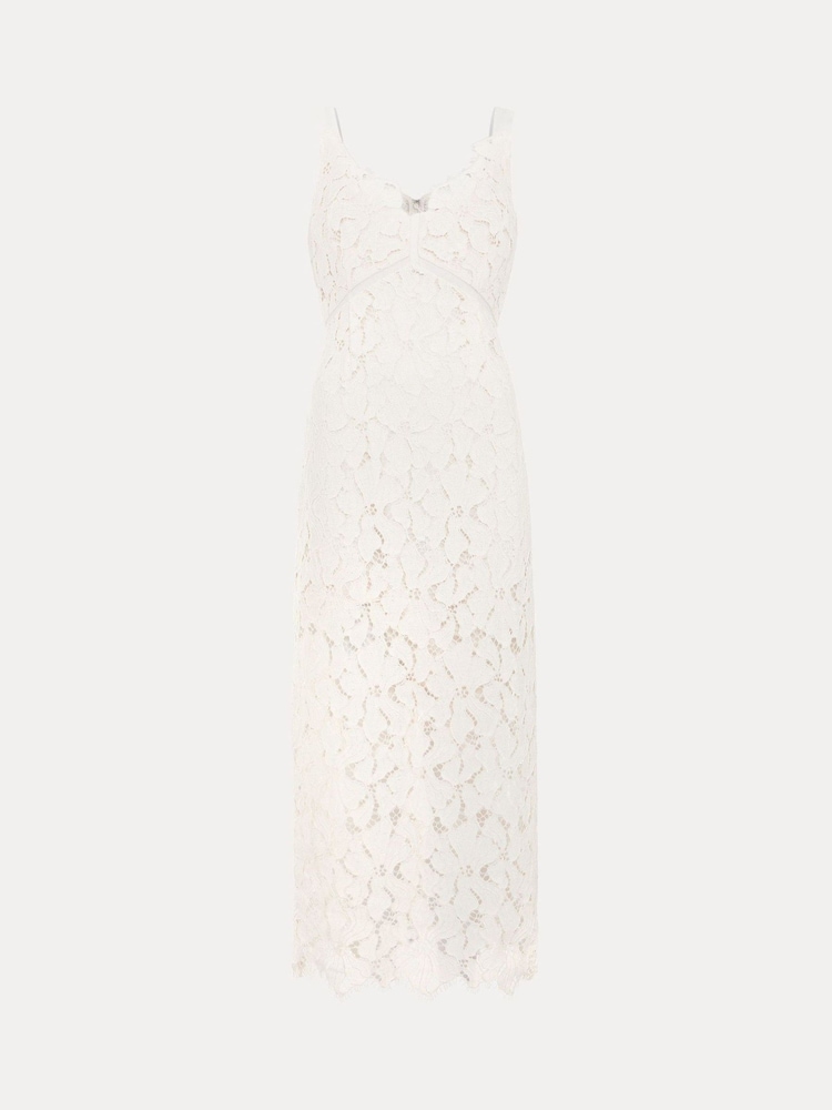 Phase Eight White Gracie Midi Dress - Image 7 of 7