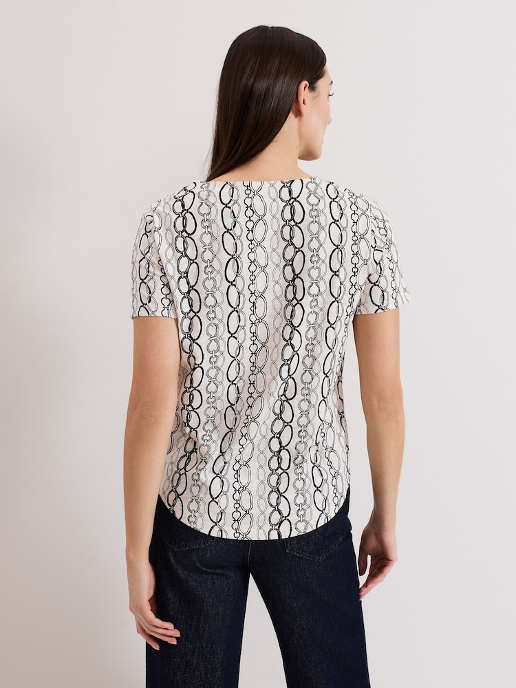 Phase Eight White Alice Chain 100% Cotton Top - Image 2 of 6