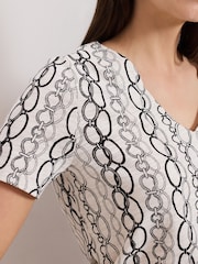 Phase Eight White Alice Chain 100% Cotton Top - Image 5 of 6