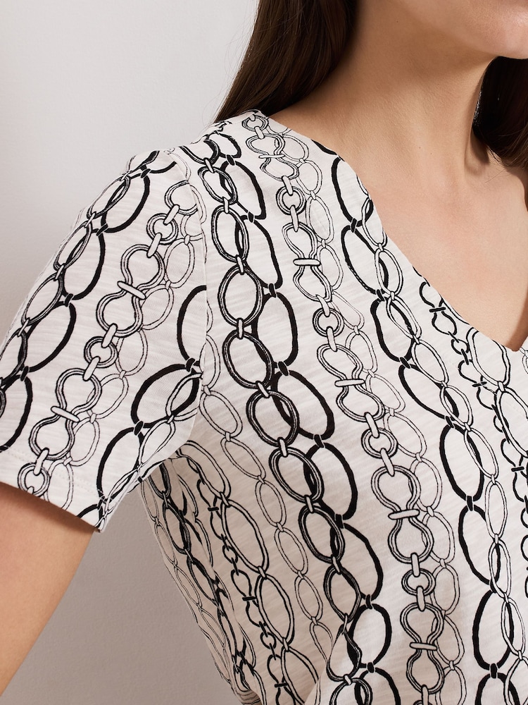 Phase Eight White Alice Chain 100% Cotton Top - Image 5 of 6