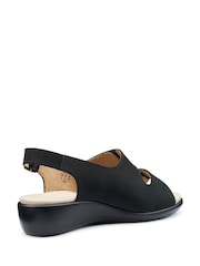 Hotter Black Wide Fit Easy II Touch-Fastening Sandals - Image 3 of 4