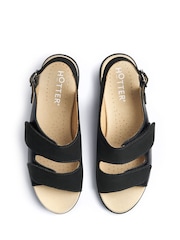 Hotter Black Wide Fit Easy II Touch-Fastening Sandals - Image 4 of 4
