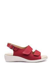 Hotter Red Extra Wide Fit Easy II Touch-Fastening Sandals - Image 1 of 5
