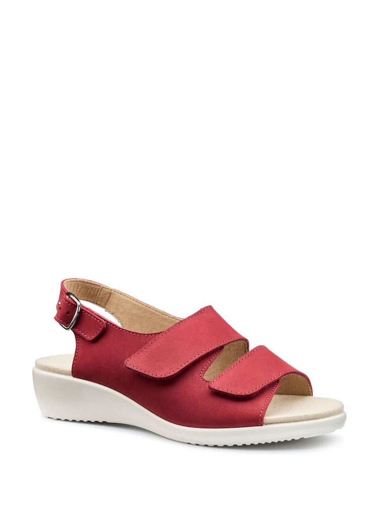 Hotter Red Extra Wide Fit Easy II Touch-Fastening Sandals - Image 2 of 5