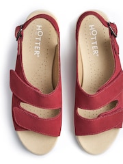 Hotter Red Extra Wide Fit Easy II Touch-Fastening Sandals - Image 4 of 5