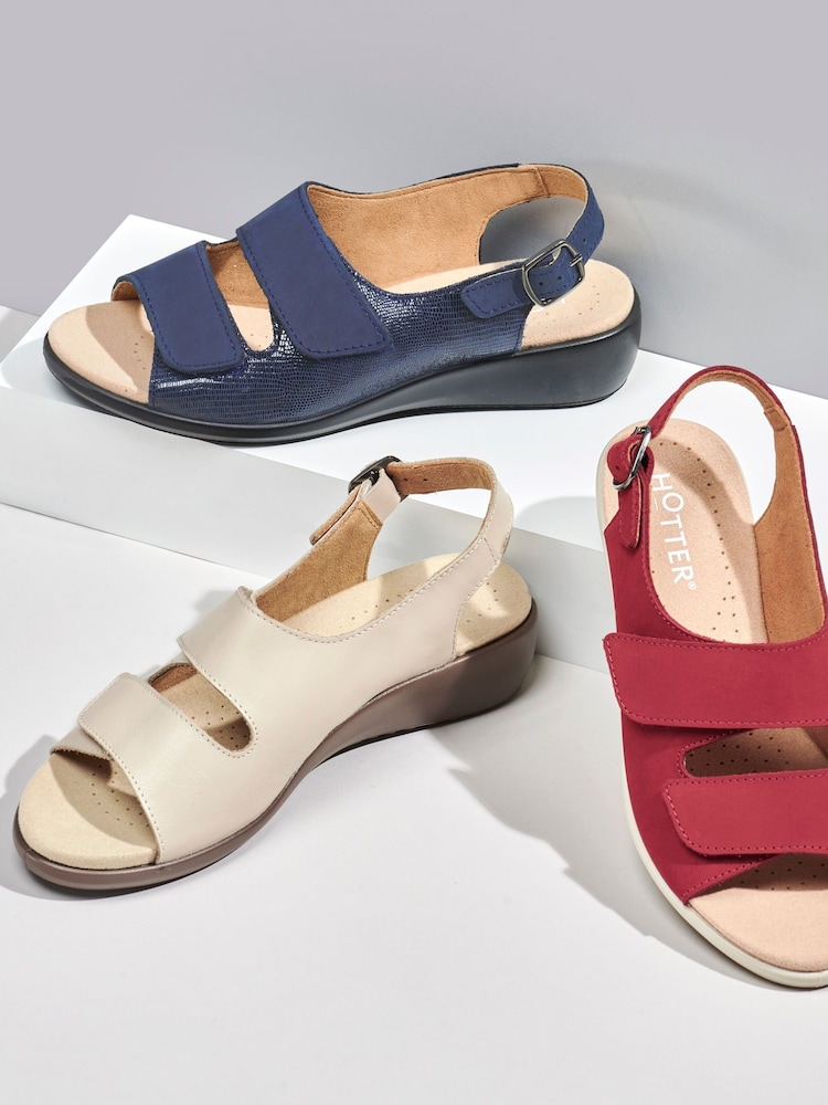 Hotter Red Extra Wide Fit Easy II Touch-Fastening Sandals - Image 5 of 5