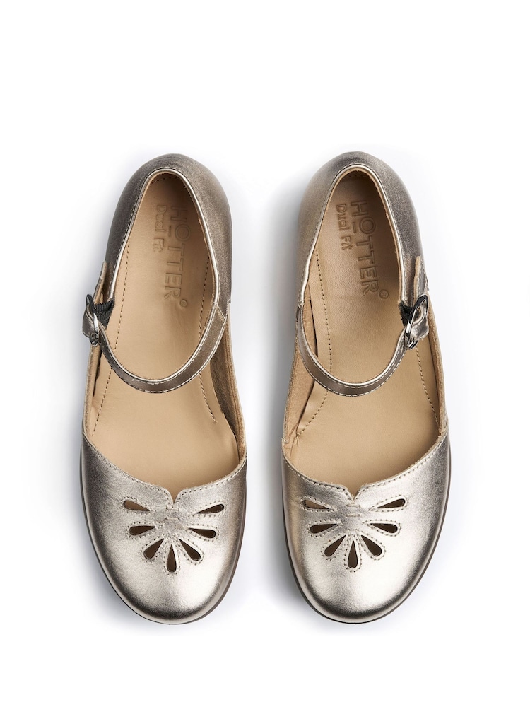 Hotter Gold Regular Fit Eloise Buckle Shoes - Image 4 of 4 Hotter Gold Regular Fit Eloise Buckle Shoes - Image 4 of 4