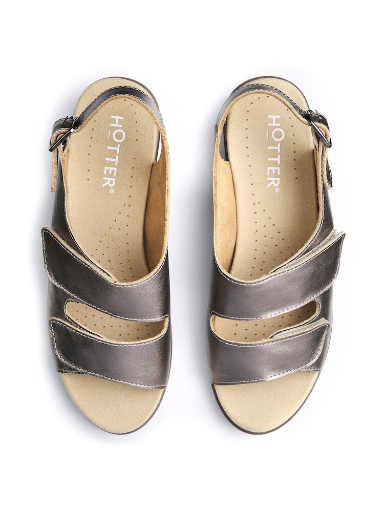 Hotter Red Regular Fit Easy II Touch Fastening Sandals - Image 4 of 4