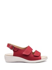 Hotter Red Wide Fit Easy II Touch-Fastening Sandals - Image 1 of 4