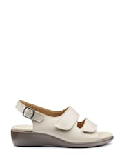 Hotter Natural Wide Fit Easy II Touch-Fastening Sandals - Image 1 of 5