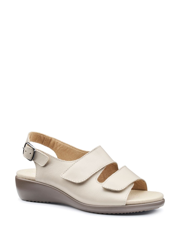 Hotter Natural Extra Wide Fit Easy II Touch Fastening Sandals - Image 2 of 5