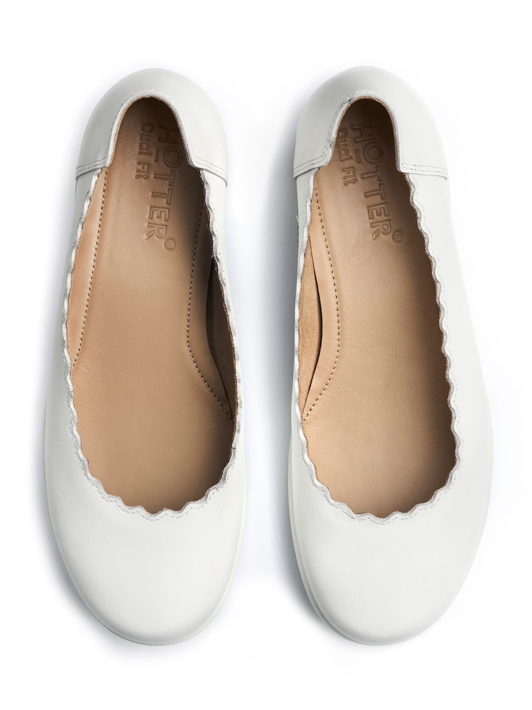 Hotter White Wide Fit Eider Slip-On Shoes - Image 3 of 3