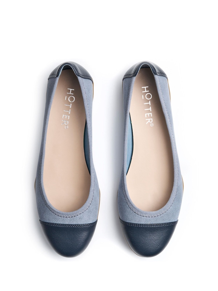 Hotter Blue Wide Fit Ivy Slip-On Shoes - Image 4 of 4