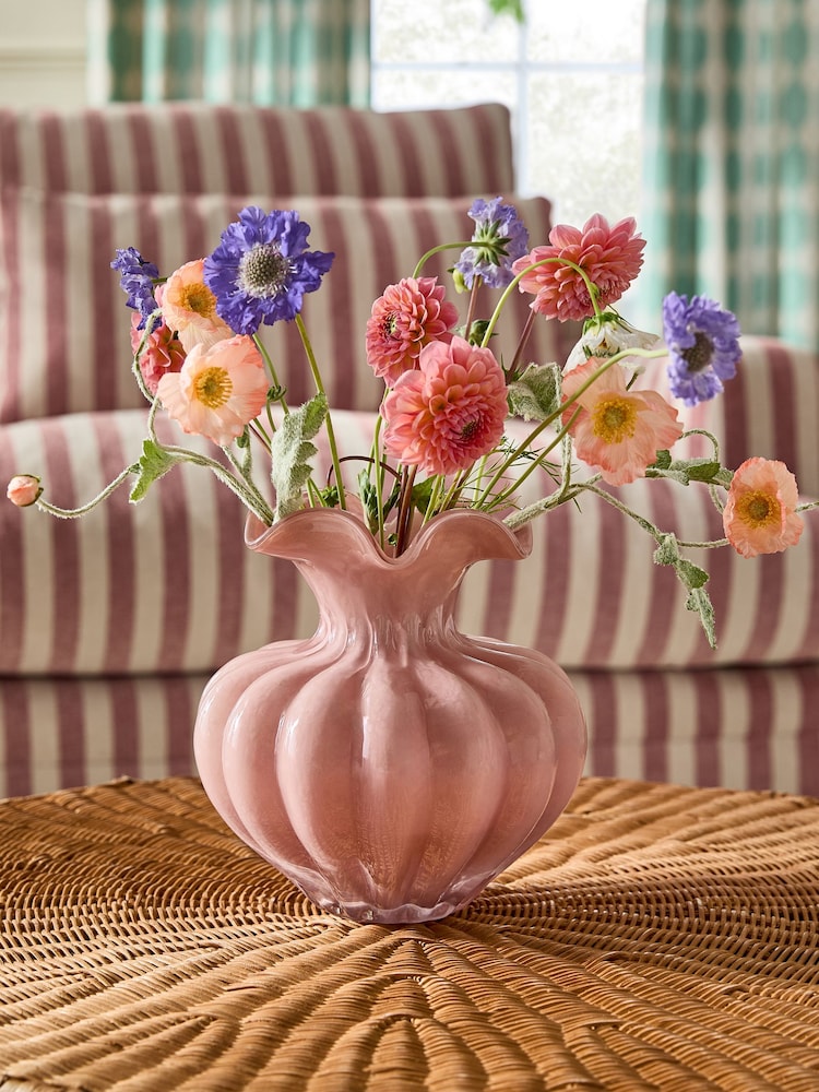 Vase ya Kioo cha Frill - Picha 1 kati ya 5