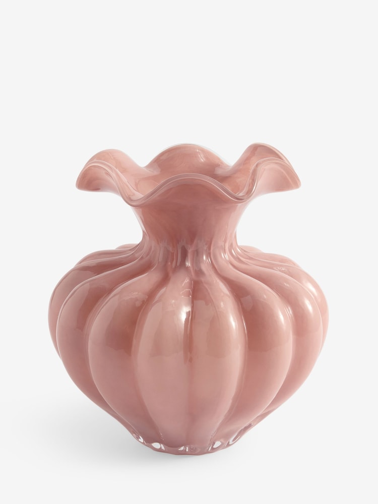 Vase ya Kioo cha Frill - Picha 5 kati ya 5