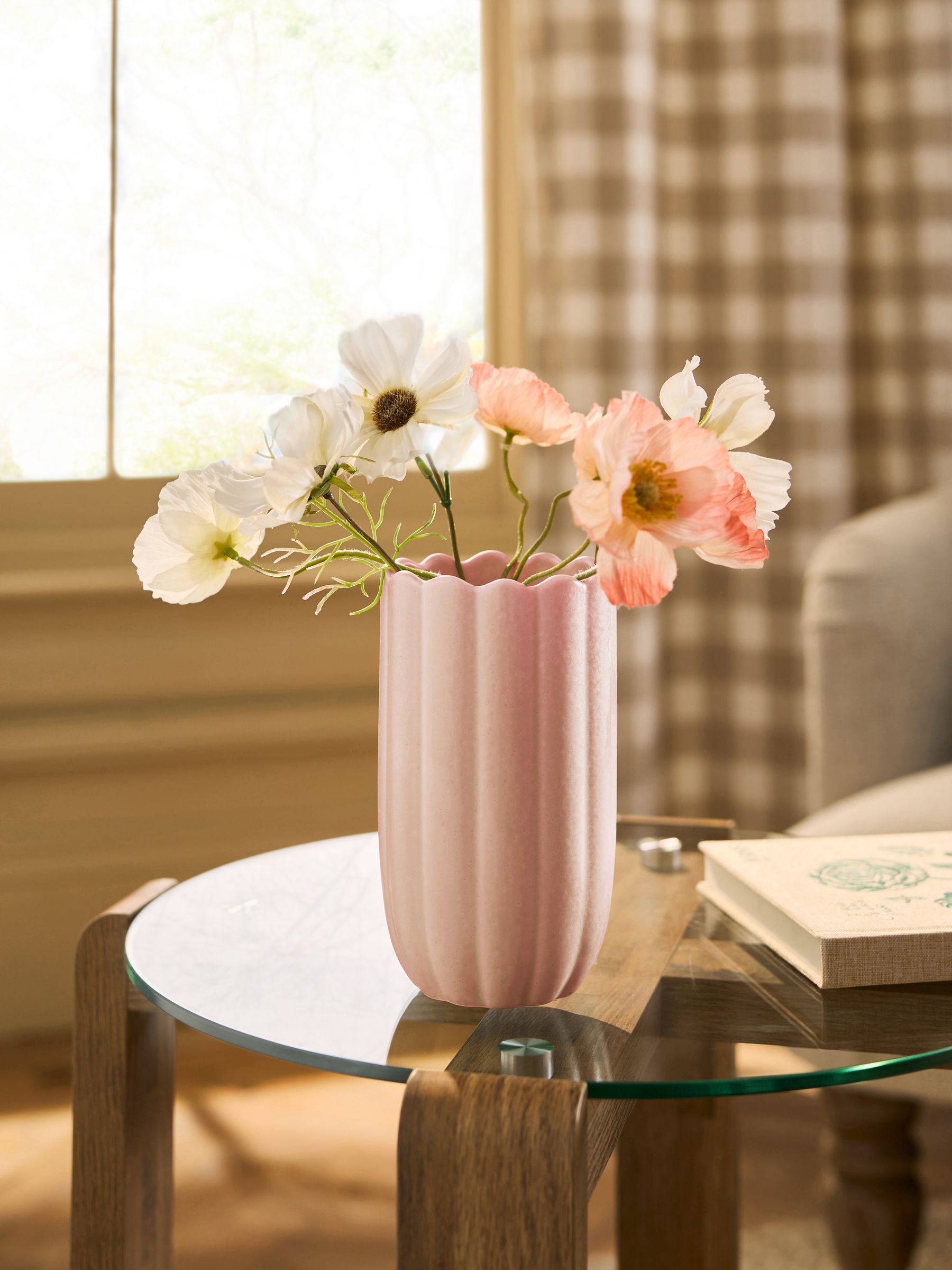 Buy Pink Mini Ceramic Scalloped Vase from Next USA