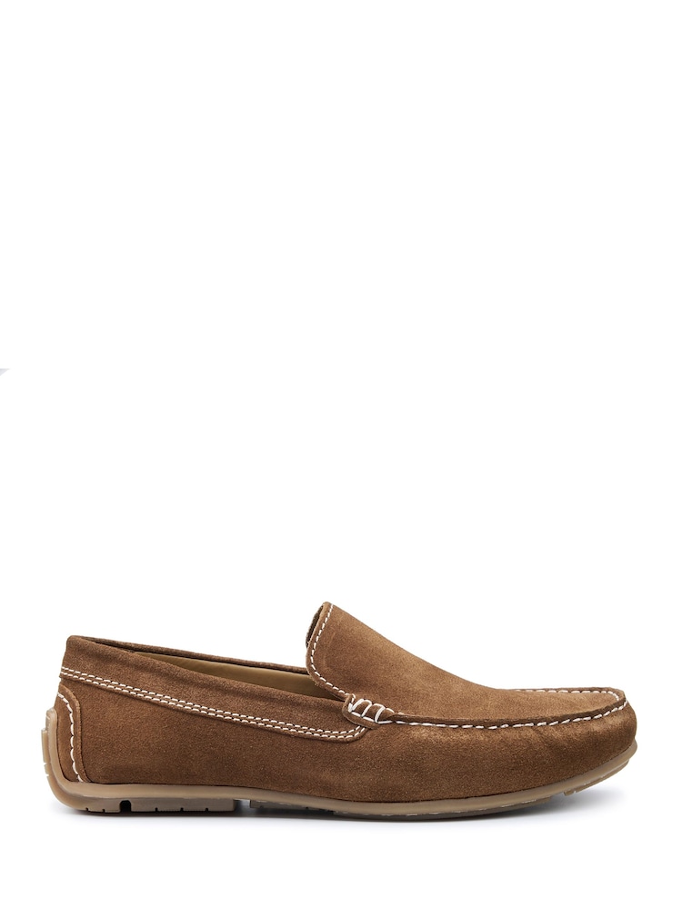 Hotter Brown Regular Fit Nathan Slip-On Shoes - Image 1 of 4