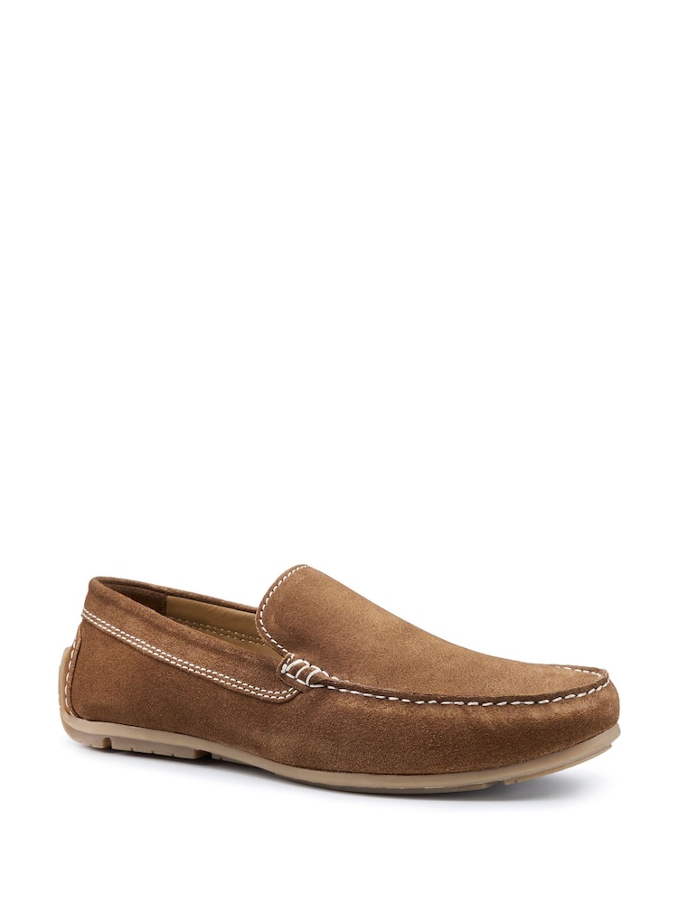 Hotter Brown Regular Fit Nathan Slip-On Shoes - Image 2 of 4 Hotter Brown Regular Fit Nathan Slip-On Shoes - Image 2 of 4