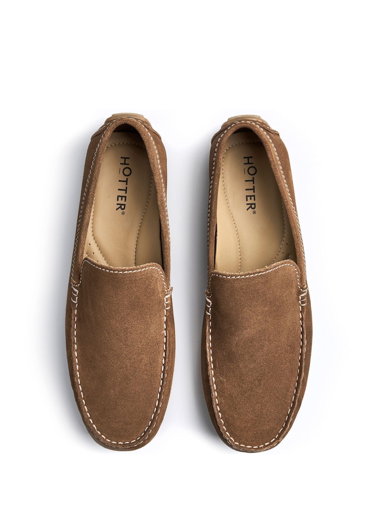 Hotter Brown Regular Fit Nathan Slip-On Shoes - Image 4 of 4 Hotter Brown Regular Fit Nathan Slip-On Shoes - Image 4 of 4