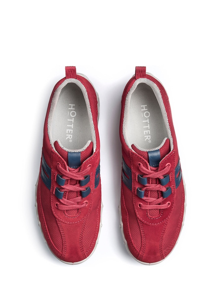 Hotter Red Wide Fit Leanne II Lace-Up Shoes - Image 4 of 4
