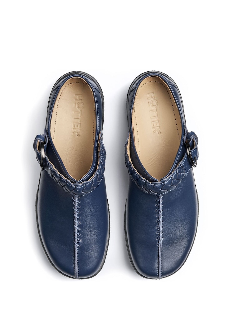 Hotter Blue Regular Fit Magical Slip On Buckle Shoes - Image 4 of 4