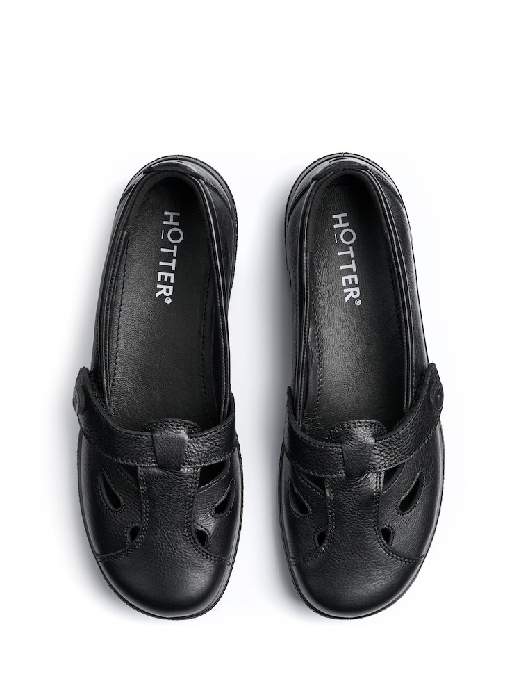 Hotter Black Wide Fit Nirvana Slip-On Shoes - Image 4 of 4