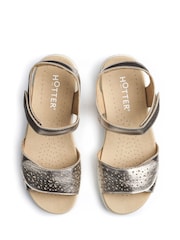 Hotter Gold Wide Fit Leah II Touch-Fastening Sandals - Image 4 of 4