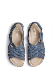 Hotter Blue Regular Fit Maple Touch-Fastening Sandals - Image 4 of 6