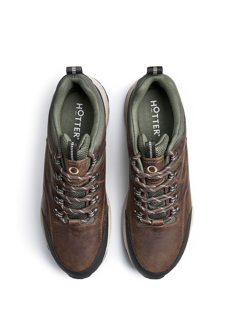Hotter Brown Regular Fit Mission WP II Lace-Up Shoes - Image 4 of 4