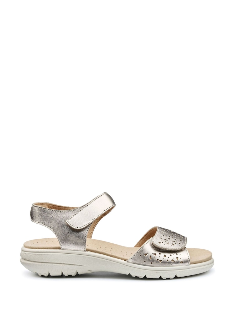 Hotter Gold Regular Fit Leah II Touch Fastening Sandals - Image 1 of 4