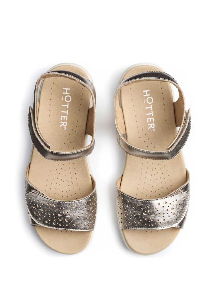 Hotter Gold Regular Fit Leah II Touch Fastening Sandals - Image 4 of 4 Hotter Gold Regular Fit Leah II Touch Fastening Sandals - Image 4 of 4