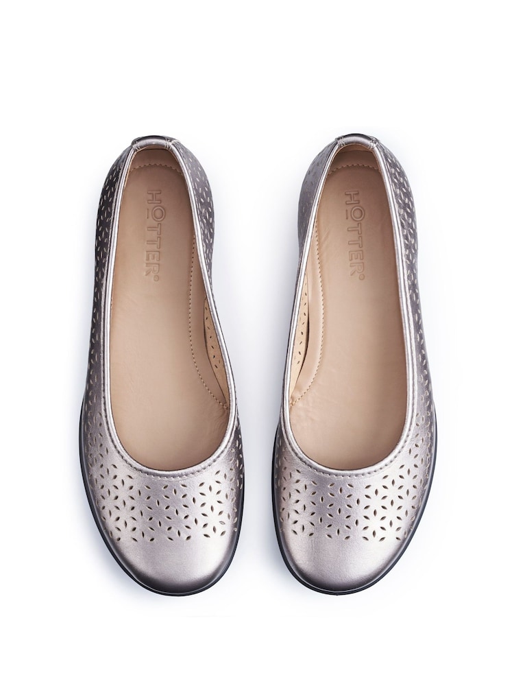 Hotter Gold Wide Fit Livvy II Slip-On Shoes - Image 4 of 4