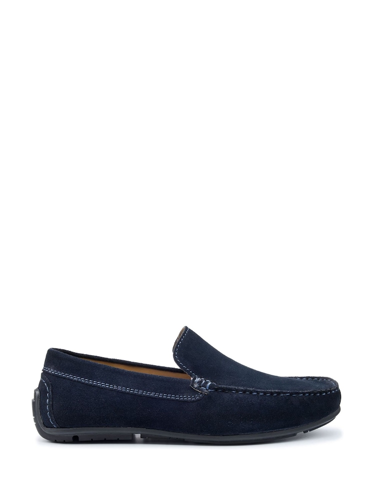 Hotter Blue Regular Fit Nathan Slip-On Shoes - Image 1 of 4