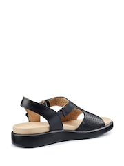 Hotter Black Wide Fit Marbella Touch-Fastening Sandals - Image 3 of 4