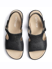Hotter Black Wide Fit Marbella Touch-Fastening Sandals - Image 4 of 4
