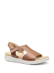 Hotter Brown Wide Fit Marbella Touch-Fastening Sandals - Image 2 of 4
