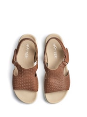 Hotter Brown Wide Fit Marbella Touch-Fastening Sandals - Image 4 of 4