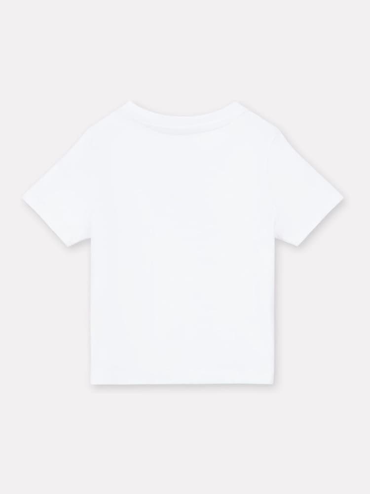 New Balance White Kids Jersey Stacked Logo 100% Cotton T-Shirt - Image 2 of 3