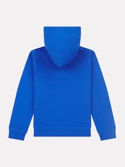 New Balance Blue Kids French Terry Small Logo Zip 100% Cotton Hoodie - Image 2 of 3