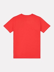 Rood - New Balance Kids Jersey Stacked 100% Cotton Logo T-Shirt - Image 7 of 8
