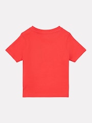 New Balance Red Kids Jersey Stacked Logo 100% Cotton T-Shirt - Image 2 of 3