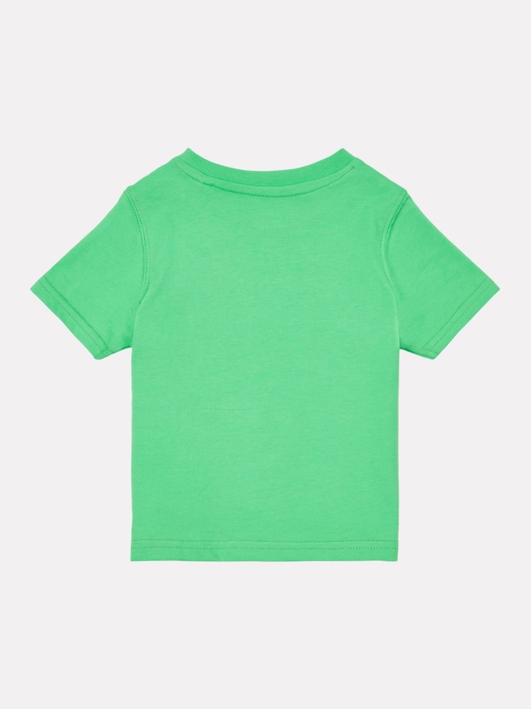 New Balance Green Kids Jersey Stacked Logo 100% Cotton T-Shirt - Image 2 of 7